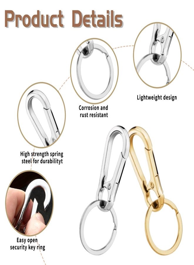 IVICOO Key Chain Rings Clip,Key Rings for Car Keys,Key Chains Women Cute,Keychains for Women Clip,Carabiner for Keys(Gold+Silver) - Image 3